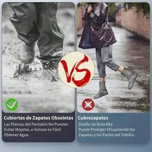 Cubre Zapatos Impermeable, Viaje Antideslizante Plegabl de Reutilizable para Hombres Mujeres - Grande - Ver 5