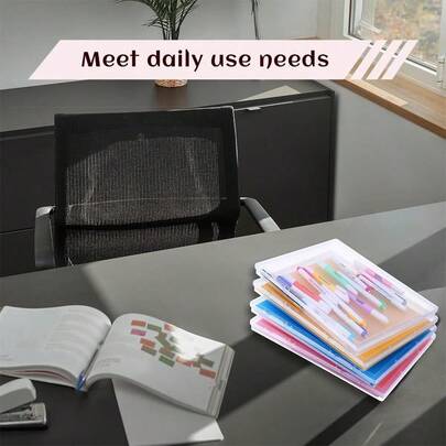 Pack A4 Transparent File Portable Project Boxes, Rectangular Plastic Transparent Storage Boxes With Sealed Lock, Stackab...