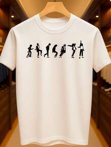 King Of Pop Famous Artist Basic Dance Steps Unisex T-Shirt 100% Premium Cotton – Men's And Women's | Casual, Streetwear, Plus Size, New Arrival With Immediate Shipping In Various Colors - 白色 - 查看 1
