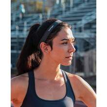 Sweatband Slim, 1&Quot; Pullover Hairband, Holds Hair In Place And Channels Sweat From Your Face - Black - View 3