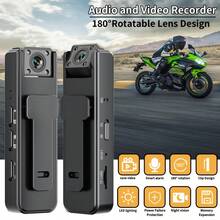 1个1080P迷你便携式摄像头，带音频/视频录制功能，电池续航时间6小时，180°旋转镜头，夜视功能，按键控制，USB充电，4个LED灯，ABS材质，支持最大128GB存储卡（不含存储卡） - 彩色 - 查看 2