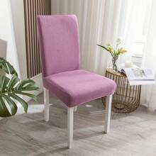 1/4/6pcs Solid Color Jacquard Dining Chair Covers, Stretch Removable Washable Chair Seat Covers For Home, Restaurant, Hotel, Kitchen - Multicolor - View 12