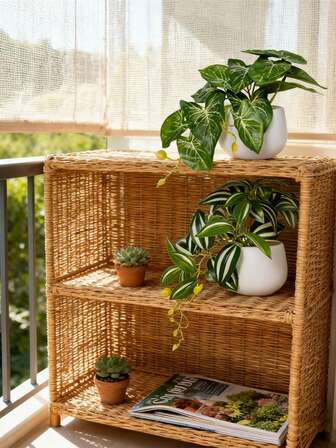 1pc Artificial Eucalyptus Potted Plants Mini Realistic Fake Plants Decorations For Wedding Holiday Party,Indoor Office Desk Dining Table Bathroom Bookshelf Living Room Bedroom Home Decor