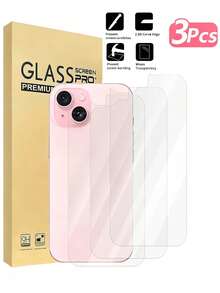 3pcs Tempered Glass Back Cover Screen Protector, Compatible With 15-Inch And 6.1-Inch Devices [9H Hardness]. High-Definition Tempered Glass Back Film, Scratch-Resistant, Easy Installation, Crystal Clear, Suitable For Most Screen Protectors. Perfect Birthday Gift For Family And Friends. Practical Phone Accessory With Waterproof, Shockproof, Anti-Drop, Anti-Fingerprint And Full Coverage Design. - Clear - View 25