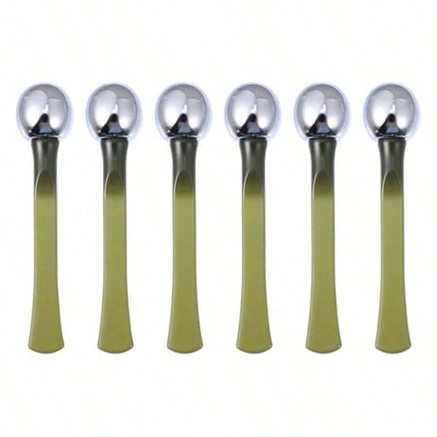EXCEART Metal Eye Cream Rod 6pcs Eye Cream Face Eye Roller Massage Eye Care Applicator Wand Stick Metal Eye Cream Roller Wand