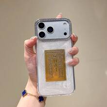 【新たに登場したもの】【Apple compatible with iPhone 12/13/14/15/16/17 Pro Air Promax対応】このスマホケースは、セメントホワイトのメッキ加工されたキラキラレンズフレームと、輝くゴールデン箔が特徴で、財運と繁栄を呼び込むようにデザインされています。 - 八 - チェックする 5