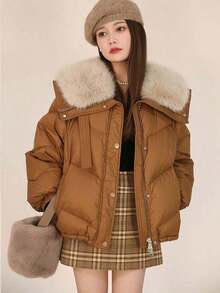 Women Winter Coats - Black - View 10
