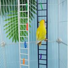 1 pieza Juguete de loro y pájaro - Anillos de columpio, escalera de nube, escalera de escalada, escalera con estampado de tigre, peonía negra, escalera de escalada con mordida de fénix negro para jaula de pájaros - Multicolor - Ver 5