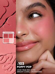 JUDYDOLL BLUSH & HIGHLIGHT PALETTE, Versatile Blush And Highlighter Palette Suitable For Various Skin Tones, Essential For Daily Commute, Dates, And Travels - #102 BERRY CRUSH - 查看 8