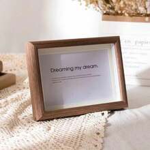 1个立体桌面相框，用相框美化您的回忆，赠送朋友，结婚纪念日礼物，适合桌面摆放，情人节礼物，情侣相框 - 咖啡棕 - 查看 3