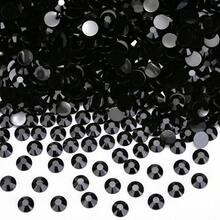 3000/2000/1200/10000/12500/20000颗 果冻黑多色AB彩大包装 3-5mm 散装批发低价树脂非烫钻平底塑料水晶美甲DIY亮片