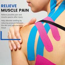 Sports Muscle Tape, Breathable And Elastic, Provides Support For Shoulders And Feet, Flexible Adhesive Backing Support, Suitable For Gym And Training (2.5cm*5m) - Multicolor - View 4