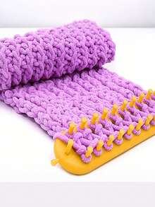 围巾编织器套装，DIY编织器套件（含钩针），手工编织套装，编织器套装，手工工艺编织工具，适用于编织毯子、毛衣、围巾、帽子和披肩，适合初学者