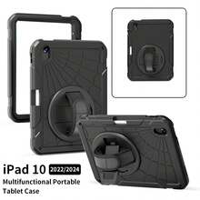 1pc Stock Case Compatible With Ipad 10th/ 9th/ 8th/ 7th/ 6th/ 5th/4th Generation 8.3'' 10.9/11''/ 9.7'', IPad 11(A16 2025) IPad (A16) 11 Inch 11th Generation 2025 Galaxy Tab A8 10.5 Inch 2022 With PET Film IPad Pro/Air6/Air7 11 2018/2020/2021/2022/2024/2025 Shockproof Case With Pencil Holder [360° Rotating Hand Strap] &Stand - Black (with Black Shoulder Strap + PET Film) - View 27