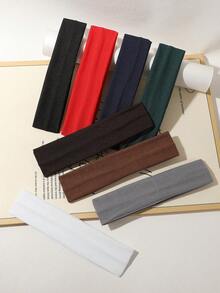 8条装休闲纯色运动头带，适合青少年、日常生活和跑步，深色系列 - 彩色 - 查看 6