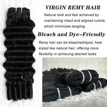 AMAYKAI Burmese Curly Bundles 100% Human Hair 16 18 20 22 Inch 100% Human Hair Unprocessed Virgin Human Quick Weave Hair Water Wave 1/2/3/4 Bundles PremiumGift 3C4A Water Wave Hair With Spiral Curls Hair Extensions Pieces Double Weft Human Hair Weft - Miến Điện sâu - Xem 3