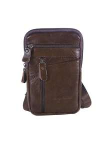 1件装时尚户外手机包，真皮腰带户外运动单肩包，斜挎小方包新款男士腰包，手机包，男士手提包，小胸包单肩带包，斜挎包牛仔侧包复古小包节日情人节