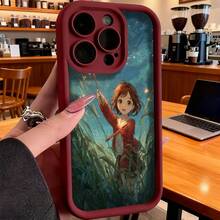 Cubierta de telefono con borde negro diseño de chica mágica en campo estrellado para iPhone 14 Pro Max funda protectora estilo anime ideal para uso diario y regalos - Negro - Ver 4