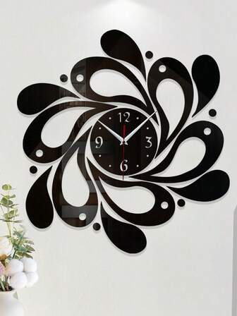 1 Adet, 3D Çiçek Şeklinde Kendin Yap Duvar Saati, Akrilik Aynalı Duvar Saati, Sessiz Saat, Ev Dekorasyonu, Oturma Odası, Yatak Odası, Mutfak ve Dükkan Duvar Dekorasyonu İçin Kendin Yap Duvar Saati, Noel Dekorasyonu, Yeni Yıl Hediyesi.