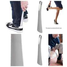 Professional Stainless Steel Shoehorn Long Handle Shoe Horn Seniors Elderly Pregnancy - inicial - Ver 1