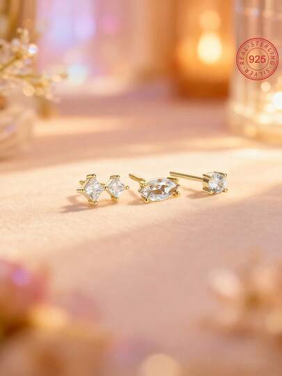 Artepollo 1 pieza Pendientes de mariposa de plata de ley 925 hipoalergénicos, diseño minimalista, tuercas de espiral para un uso , empaque en caja de regalo, elegante y refinado, adecuado para uso diario u ocasiones festivas, regalo para niñas, amigas, vuelta al colegio