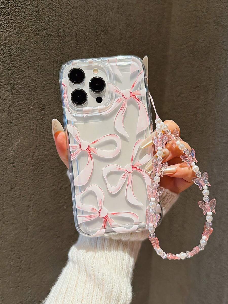 清新甜美蝴蝶結圖案防震手機保護殼 時尚手機配件 相容 iPhone 11/12/13/14/15 Pro Max/13 Pro Max/XR/XS/16 Pro Max/17 Pro Max A54 5G/A52/A14/A15/A12/S22/S21/S24/S25/S25 Ultra/S21 Ultra/A55 5G/A71 4G/A34 5G/A22/A13 4G/A05s 及其他機型 - 粉色 - 查看 1
