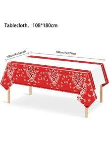 Western Cowboy Party Tablecloths With Patterns, Cowboy Horse Tablecloths, Birthday Parties, Bachelor Parties, Cowboy Showers, Rodeo Events, Disposable Plastic Table Decoration Items - Multicolor - View 15