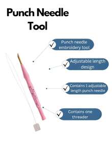 Bộ dụng cụ đục lỗ DIY - Bút thủ công bằng thép không gỉ có tay cầm bằng nhựa dày, màu xanh nhạt - Dụng cụ thêu và dệt thủ công đa năng cho các dự án sáng tạo - Xem 7