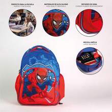 Marvel CERDÁ LIFE'S LITTLE MOMENTS Set Infantil Mochila Escolar Mediana-32.0x42.0x20.0 cm & Paraguas de Burbuja Spidey - Azul 13 - Ver 2
