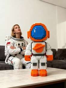 5833pcs Space Astronaut Model Building Blocks, Interconnected Model Bricks, Handmade Figurine Blocks, Decoration For Living Room, Office Desk, New Year Gift, Holiday Gift, Collection Display - Multicolor - View 2