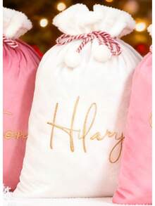 1 Piece Of 2025 Upgraded Christmas Bag, Personalized Christmas Gift Bag, Velvet Stocking Bag, Toy Bag With Name, Christmas Bag, Santa Claus Gift Bag - Custom Christmas Gift Bag - Personalized Christmas Toy Bag - Initial Santa Claus And Reindeer - Christmas Gift. Large Santa Claus Gift Bag, Christmas Stocking Gift Bag, Holiday Gift Bag, Annual Family Gift, Santa Claus Gift. Custom Initial Santa Claus Bag, Christmas Bag.,Festive Calendar