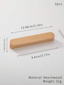 2pcs Wooden Single Hole Cartoon Drawer Pulls, Cabinet/Wardrobe Door Handles For Kids Room - Beech - View 10