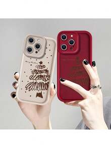 Funda protectora de teléfono con Árbol De Navidad Diseño Arte Creativo Carcasa Premium regalo de moda minimalista interesante para hombres y mujeres, adecuado para iPh 16/15/15Pro/15ProMax/14/13/12/11/XsMAX, iP 17,  Max Series,A14/A15/S23 Ultra/A50/A12/A32/A52/A72/A51/A21S/A13/A14/S22 Ultra/S23/A33/A53/S20 FE,Protección completa contra caídas, resistencia a impactos y prevención de rayaduras,diseño creativo y de moda para hombres y mujeres - Negro* - Ver 3