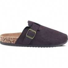 Women's Buckle Clog Slip-On Mules Cork Footbed Comfort Casual Outdoor Indoor Sandals Shoes - 棕色 - 查看 2