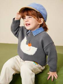 mini bala Baby Knit Sweater Soft Durable Warm Winter 2025 - Iron Gray - View 2