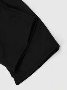 Plus Size Men's Gray Wide Leg Pants, Totem Print Casual Sweatpants - Black - View 4