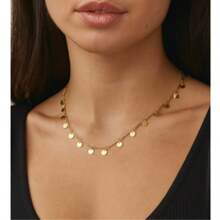 Choker Necklace Medallions 18k Gold Plated Women's Fashion Elegant Accessories - 金色 - 查看 1