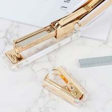 Gold Staple Remover Cute Clear Staples Remover Acrylic Body Steel Jaws Staple Puller Removal Tool For Dress Up Home Office Schoolsss Desk Accessories Gift (Gold),1Pack,Gold - Vàng - Xem 6