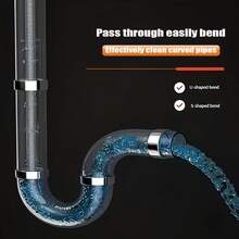 1 Piece Of 39.37 Inch Flexible Pipe Dredging Tool - Multifunctional Sink And Toilet Dredging Line, Hair And Waste Removal Expert, Bathroom And Kitchen Drain Cleaner, Pipe Snake Accessory - Easy To Use, Durable, Space Saving Design - 1pc39.37inch - 查看 4