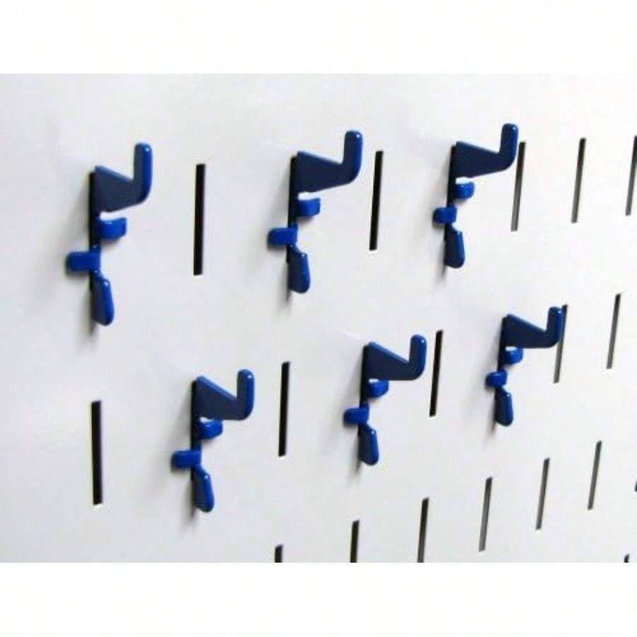 Wall Control 10-HS-001 B Pegboard Standard - Gancho de metal ranurado para tablero de clavijas y tabla de herramientas ranurada, Negro(Blue) - Multicolor - Ver 1
