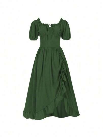 COS New Retro Irregular Medieval Dress, Renaissance Stage Dress, Women's Dress