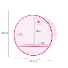 1pc Wall-Mounted Round Display Cabinet, Plastic, No Power Needed, Lightweight, Suitable For Collectibles, Blister Packaging, Cosmetic Storage, Bathroom Accessories - Multicolor - View 11