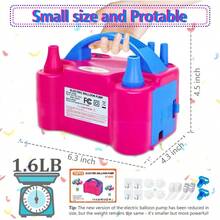 TYUI Electric Balloon Pump Portable 2 Modes Balloon Blower Machine With 14 Balloon Arch Kits Air Pump For Balloon Balloon Inflator For Party Decoration - RoseRed - 查看 8