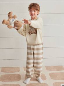 mini bala Family Fleece Lounge Set Kids Boys Girls 2025 - Ivory - View 1