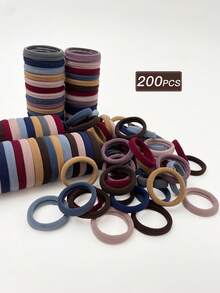 50/100/200/300/400/500 pièces Ensemble de chouchous de mode simples et mignons pour femmes, couleurs atténuées, matériau élastique doux, grands élastiques à cheveux, convenant pour le port quotidien casual, les sports, les accessoires capillaires, cadeau recommandé, supports de queue de cheval, chouchous, élastiques à cheveux, bandeaux, élastiques à cheveux, accessoires de tête, tenue de gym, sport, course, élastiques en caoutchouc - Multicolore - Voir 12