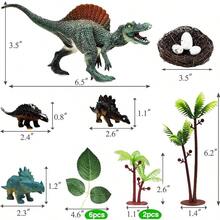 26 PCS Dinosaur Cake Toppers With Dinosaur Eggs Leaves Trees - Cake Decorations For Birthday Party - Màu be - Xem 3