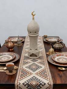 1pc Middle Eastern Architecture Style Decor, Ramadan Decoration, Ramadan Crescent Moon Candle Holder & Aroma Diffuser, Ramadan Islamic Festival Party, Home Room Dining Table Decor - Eid Al-Fitr Spring Decoration Gift, Festival Gift (Candles Not Included) - Multicolor - View 7