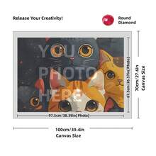 5D Custom Diamond Painting Kits, DIY Personalized Diamond Art Photo With Your Own Pictures, Customised Diamond Painting Kits Full Drill For Adults, Dog, Friends, Loves, Perfect For Room Decor.Custom Personalized 5D DIY Diamond Art Painting Kit, Custom Home Decor Diamond Art Painting, Unique Thanksgiving Valentine'S Day Gift - Multicolor - View 109