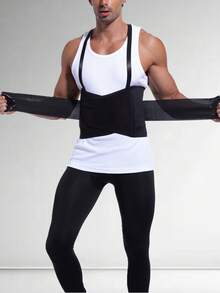 Men's Sports Shaping Belt, Adjustable Waist Trainer With Detachable Shoulder Straps