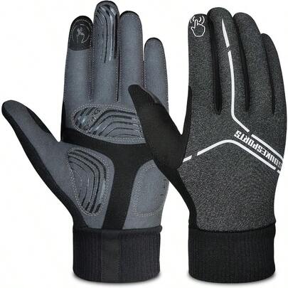 Sports Cycling Bike Gloves Padded Warm Full Finger Bicycle Gloves ShockAbsorbing AntiSlip MTB Road Biking For Men Women
